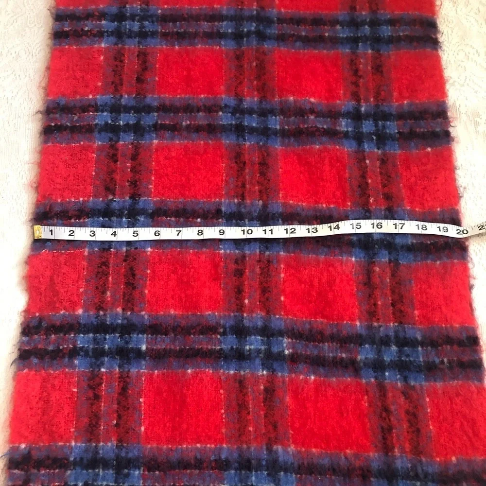 Aerie Ultra plush oversized plaid fringe blanket scarf